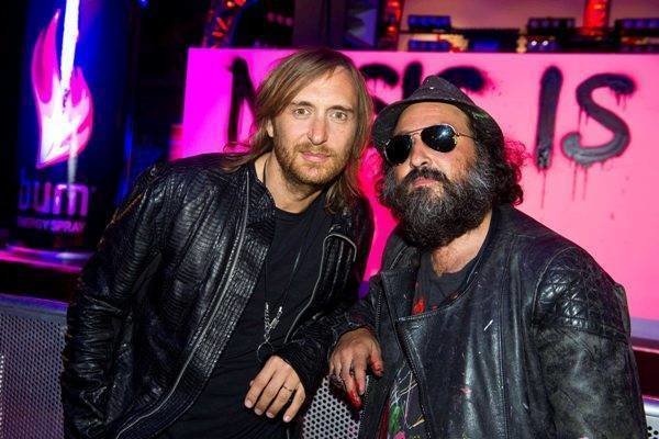 GRAMMYÂ® award winning DJ and producer David Guetta and Los Angeles-based filmmaker and critically acclaimed Pop Artist Mr Brainwash brought together by burn energy drink in London on August 1, to create a unique fusion of electronic music and art.